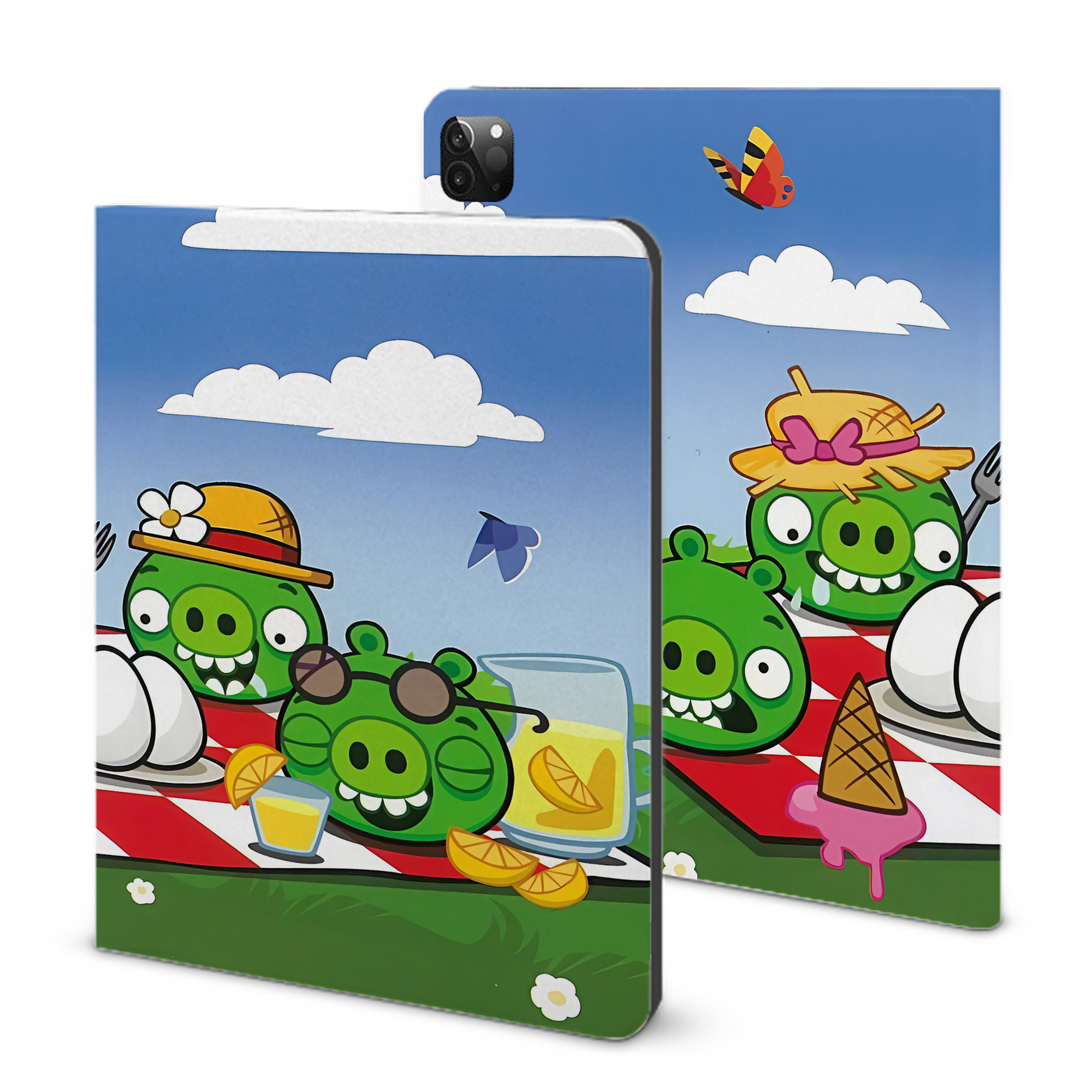 （画像用） Angry Birds アングリーバード IPadケース ペンホルダー付き ブックスタイルデザイン